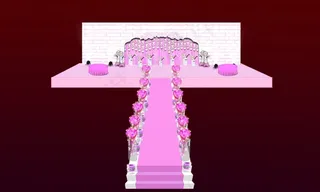 粉色婚礼舞台效果图