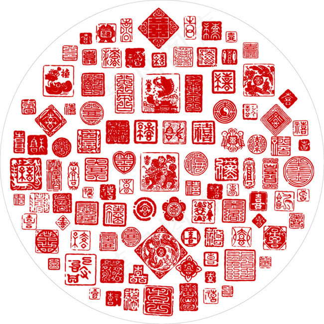 印章ai矢量模版下载