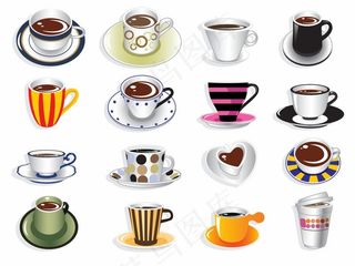 咖啡杯矢量集