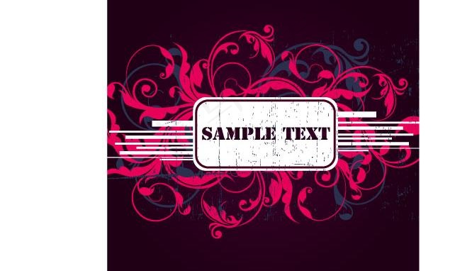 韩国植物花纹矢量素材02