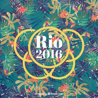 里约2016奥运会大背景与树叶背景...