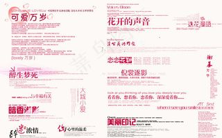 婚纱影楼装饰字体模板PSD分层素材