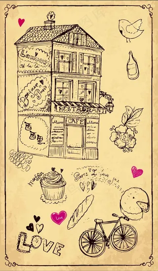 咖啡背板米黄色