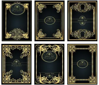 欧式金色花纹图片