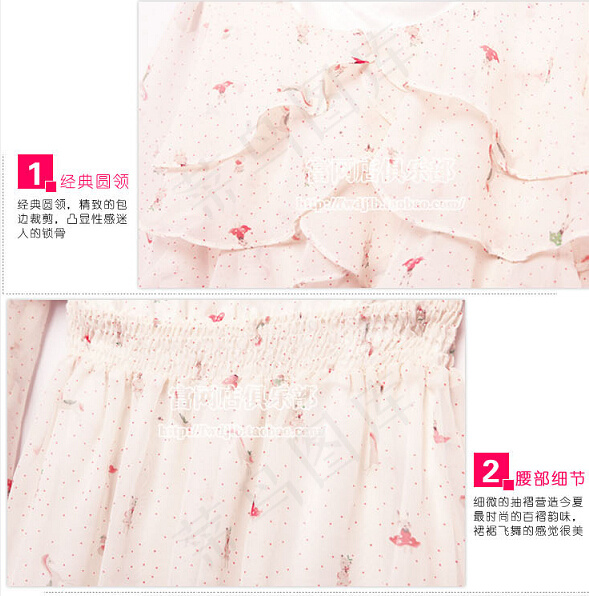 夏女碎花裙特点展示模板