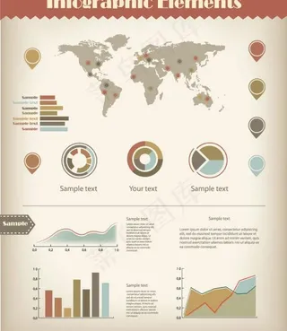 商业数据表矢量素材
