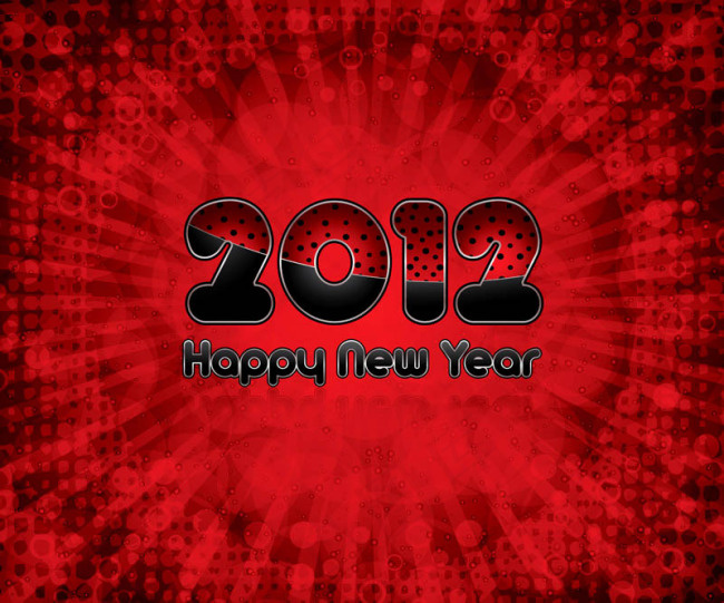 2012红色背景ai矢量模版下载