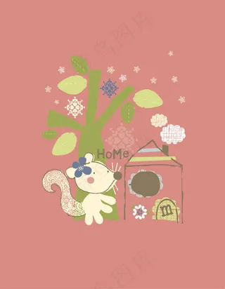 幼童印花素材 AI矢量