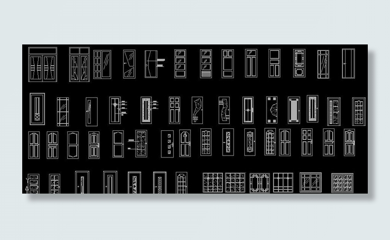 cad门立面图模型下载图片
