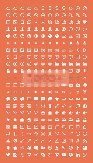 实用白色的网站icon图形标志设计...