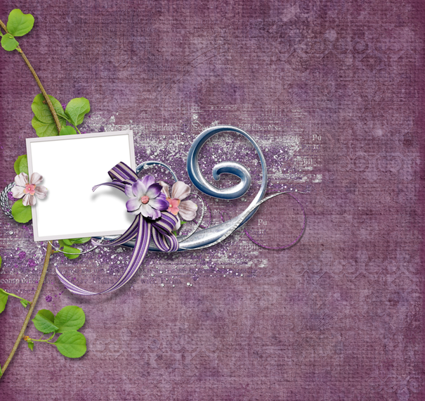 花朵花藤相框设计图片