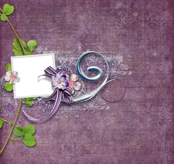 花朵花藤相框设计图片