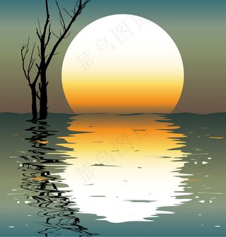 颓废的剪影矢量素材