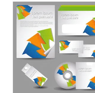 炫彩CD包装矢量设计素材