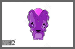 可爱卡通龙矢量素材