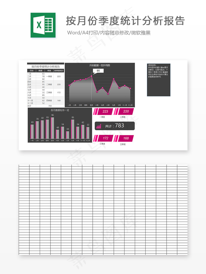 按月份季度统计分析报告