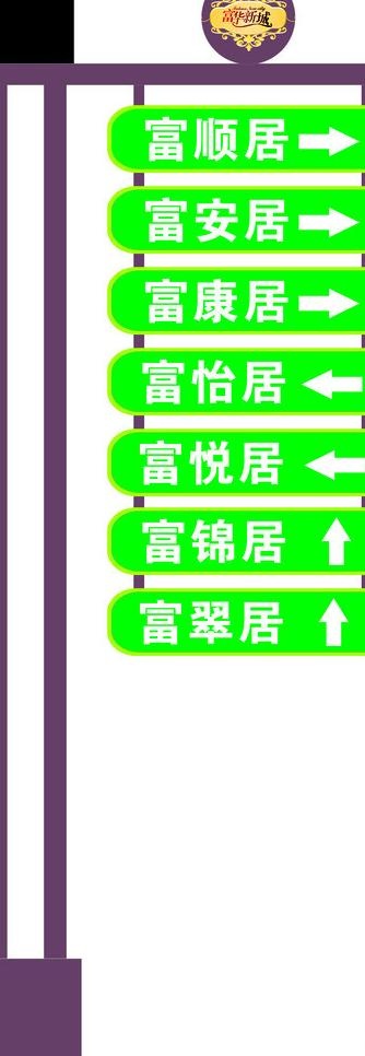 上区指示牌图片cdr矢量模版下载