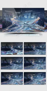 科技动感元素展示上海延安路高架桥 科技动感元素展示上海延安路高架桥