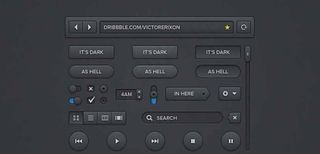 黑色播放器UI设计素材