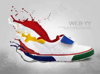 色彩鞋子创意网站图片