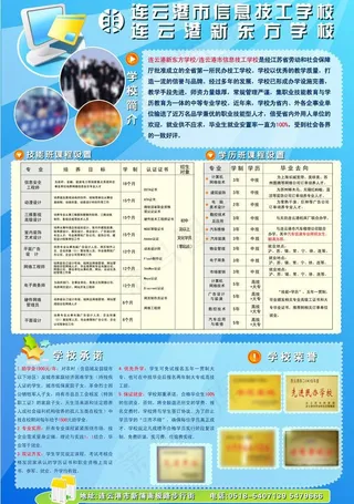 计算机培训学校 招生宣传 招贴图片