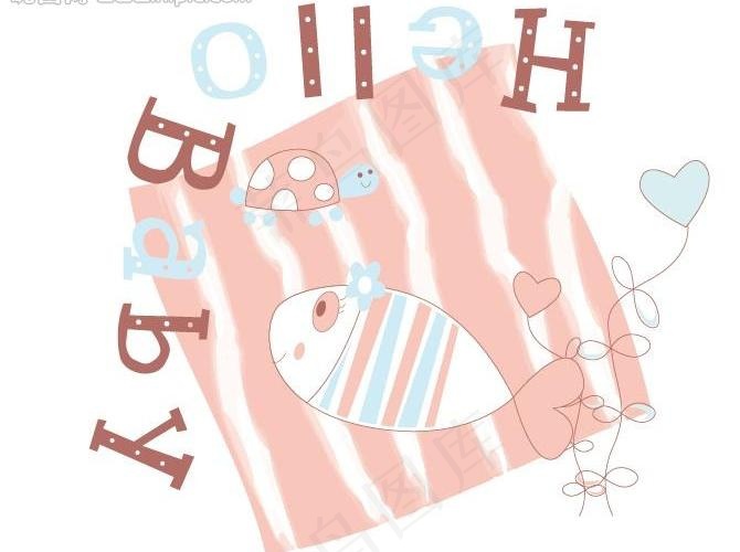 卡通鱼矢量素材图片