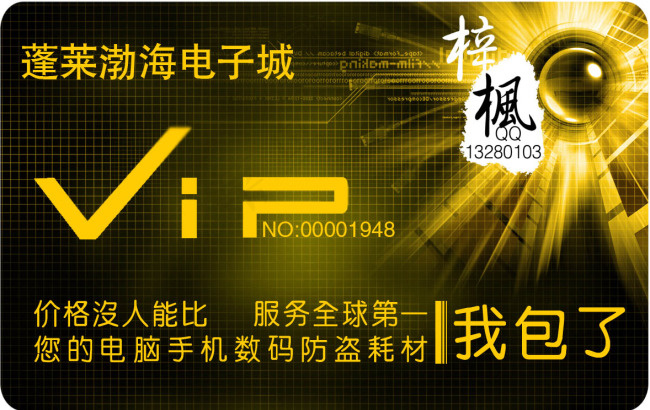 霸气的VIP高级会员贵宾卡