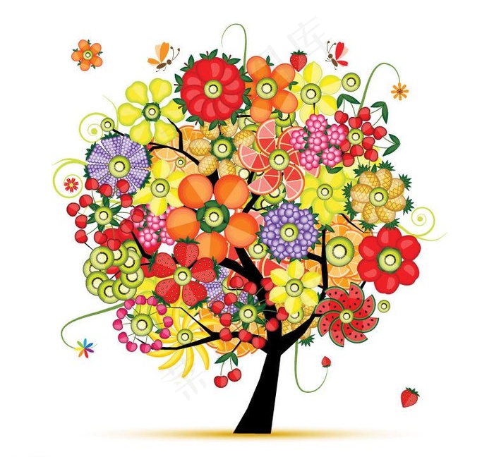 水果花纹树木图片
