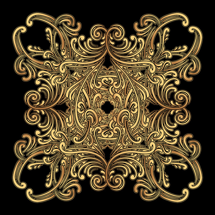 金色古典精致花纹矢量素材eps,ai矢量模版下载