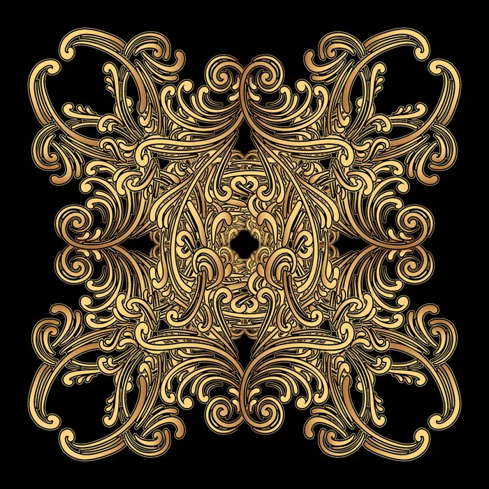 金色古典精致花纹矢量素材eps,ai矢量模版下载