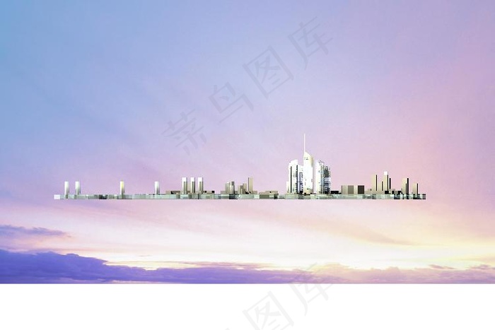 现代城市模型图片