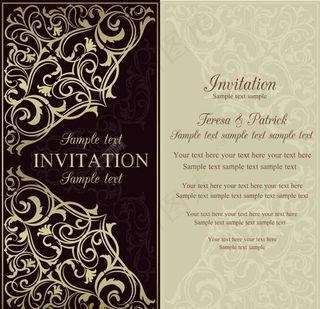 矢量花边背景贺卡