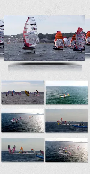 实拍帆船世界杯比赛视频素材