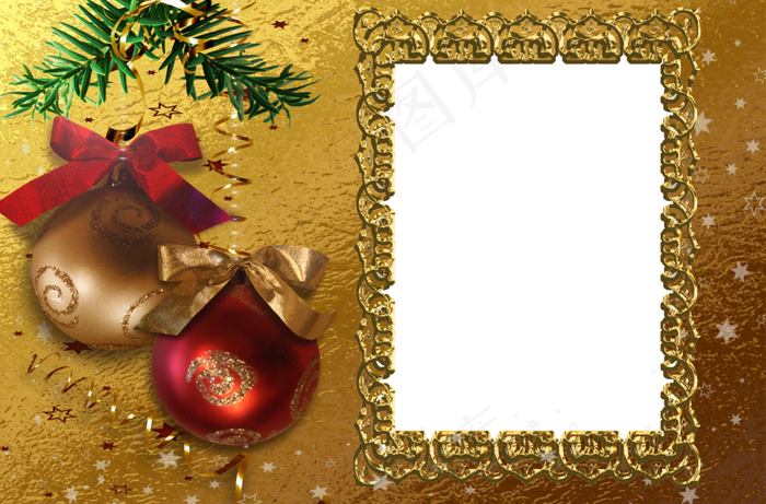 圣诞框架平面设计图图片