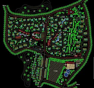 小区规划 某旧村改造规划设计图