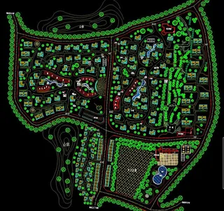 小区规划 某旧村改造规划设计图