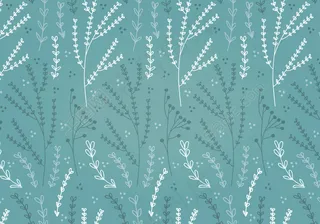 免费绿色春天的花朵矢量模式