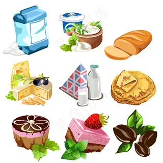 卡通蛋糕奶酪煎饼