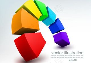 立体科技背景矢量素材