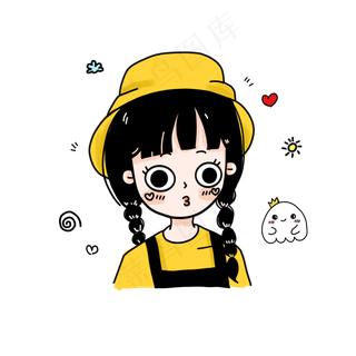 卡通手绘萌妹子头像卡通手绘萌妹子头像