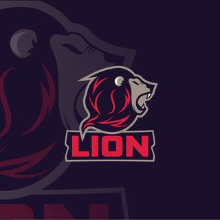 北欧简约卡通狮子矢量标志