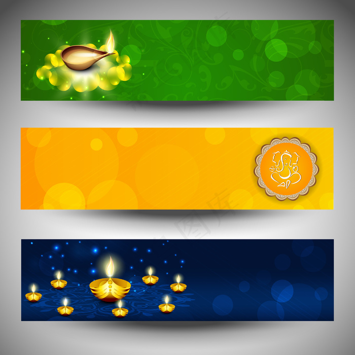 网站标题或横幅印度教节日排灯节为社...