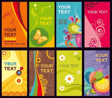 绚丽的名片模板——矢量素材
