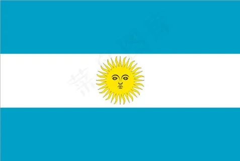 阿根廷国旗模板矢量图 AI