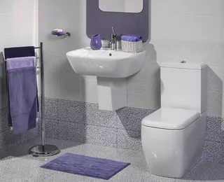 紫色风格浴室装修设计