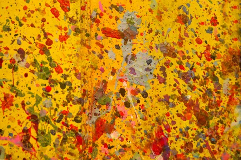 颜料飞溅墙面效果2