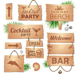 木制广告牌图片