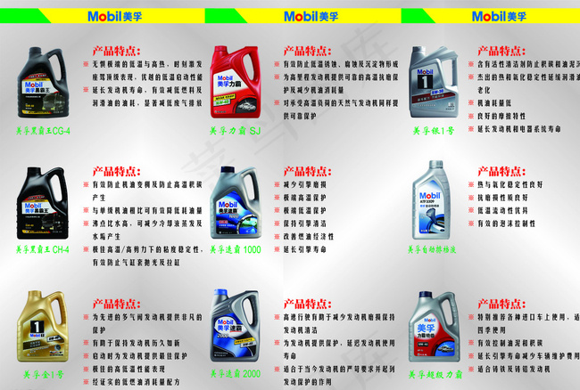 美孚润滑油三折页内页图片
