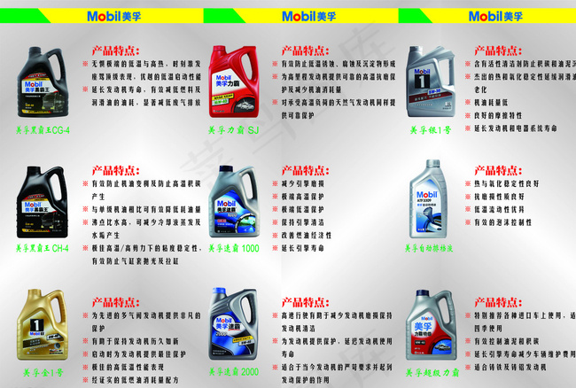 美孚润滑油三折页内页图片psd模版下载