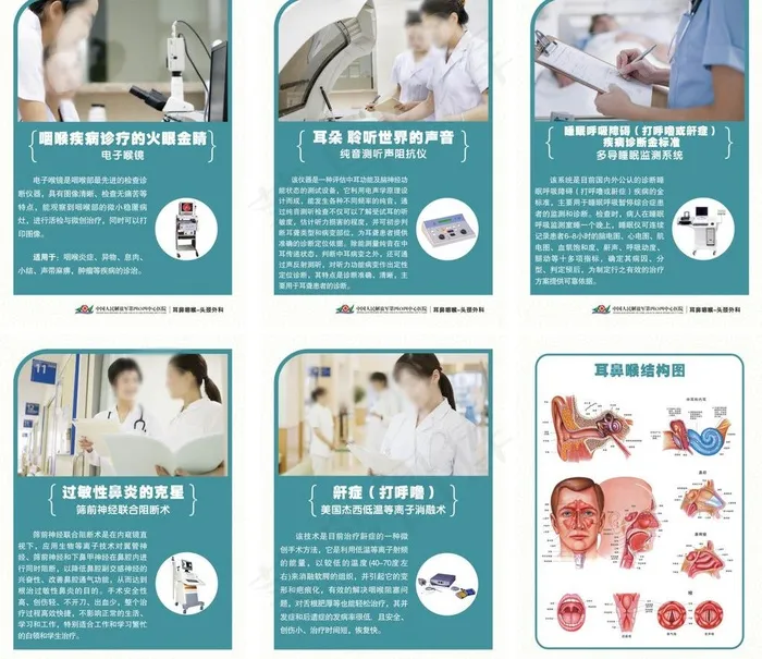 耳鼻喉门诊展板cdr矢量模版下载